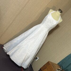 David’s bridal- Michaleangelo Elegant White Halter Dress